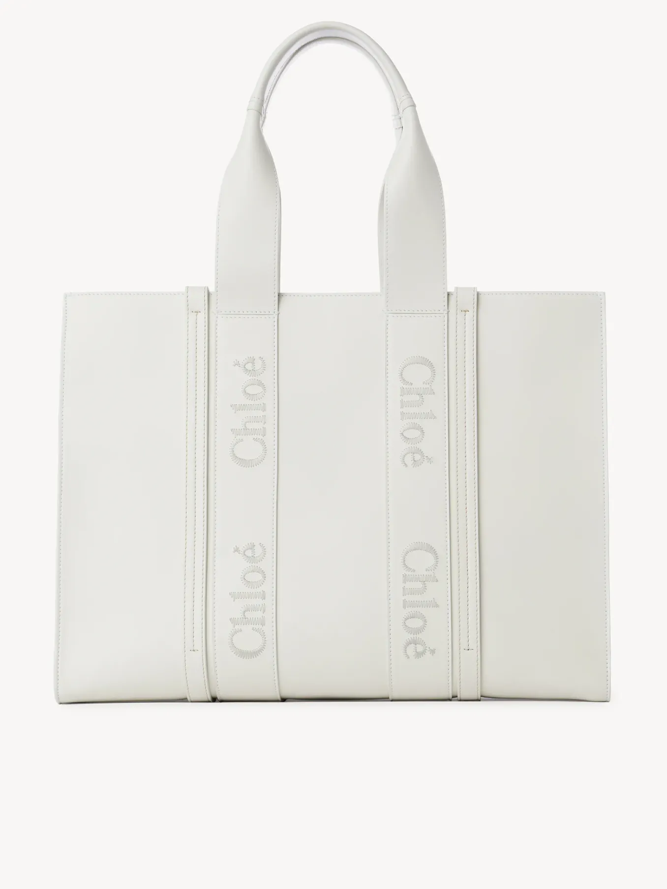 Sacs Cabas-Chloé Large Sac Cabas Woody Blanc