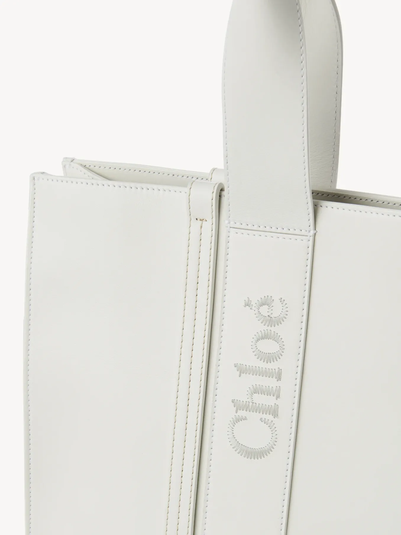 Sacs Cabas-Chloé Large Sac Cabas Woody Blanc