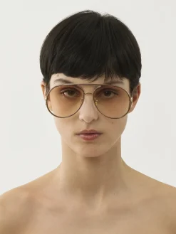 Lunettes De Soleil-Chloé Lunettes De Soleil Austine Gold/Gradient Pink