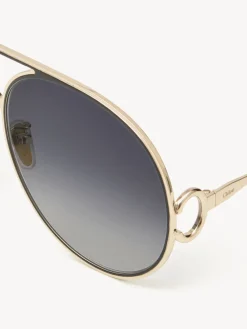 Lunettes De Soleil-Chloé Lunettes De Soleil Austine Gold/Gradient Blue