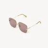 Lunettes De Soleil-Chloé Lunettes De Soleil Benjamine Gold/Lilac