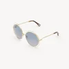 Lunettes De Soleil-Chloé Lunettes De Soleil Carlina Petite Gradient Azure To Lilac