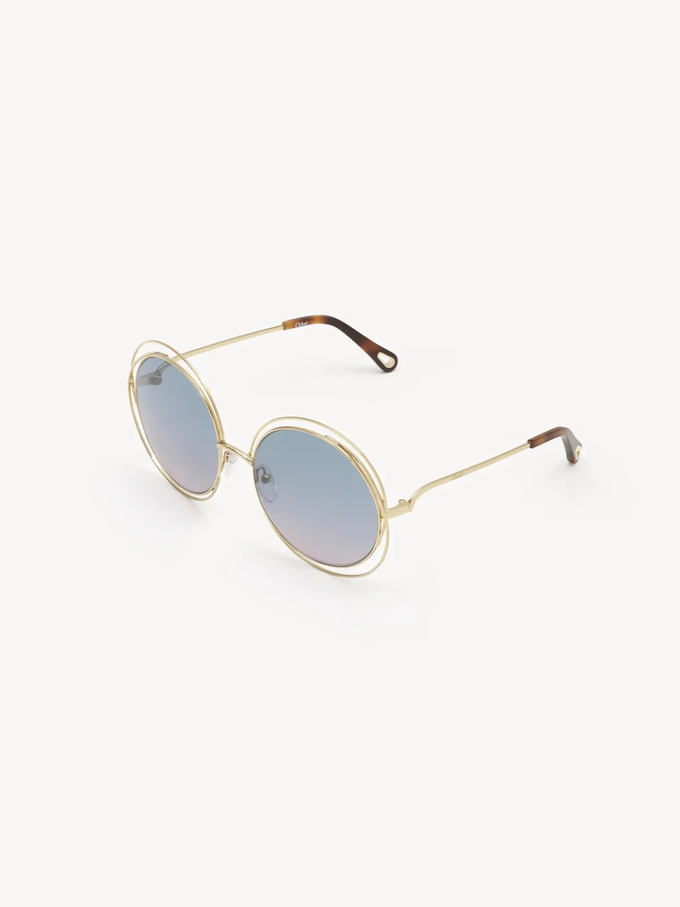 Lunettes De Soleil-Chloé Lunettes De Soleil Carlina Petite Gradient Azure To Lilac