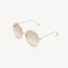 Lunettes De Soleil-Chloé Lunettes De Soleil Carlina Petite Gold/Nude
