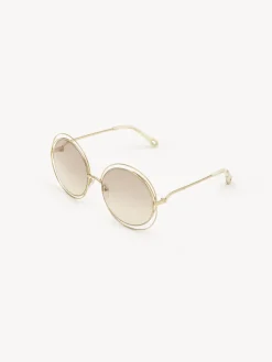 Lunettes De Soleil-Chloé Lunettes De Soleil Carlina Petite Gold/Nude