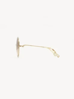 Lunettes De Soleil-Chloé Lunettes De Soleil Carlina Petite Gold/Nude