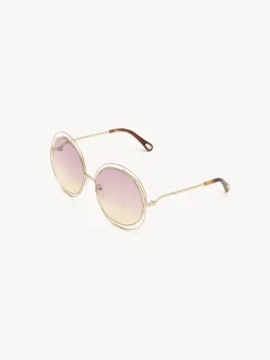 Lunettes De Soleil-Chloé Lunettes De Soleil Carlina Gradient Wine To Yellow