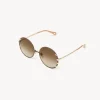 Lunettes De Soleil-Chloé Lunettes De Soleil Celeste Gold / Brown