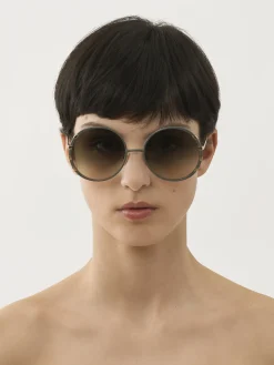 Lunettes De Soleil-Chloé Lunettes De Soleil Celeste Gold / Khaki