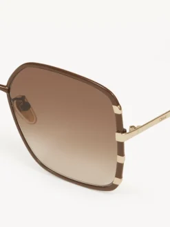 Lunettes De Soleil-Chloé Lunettes De Soleil Celeste Gold / Brown
