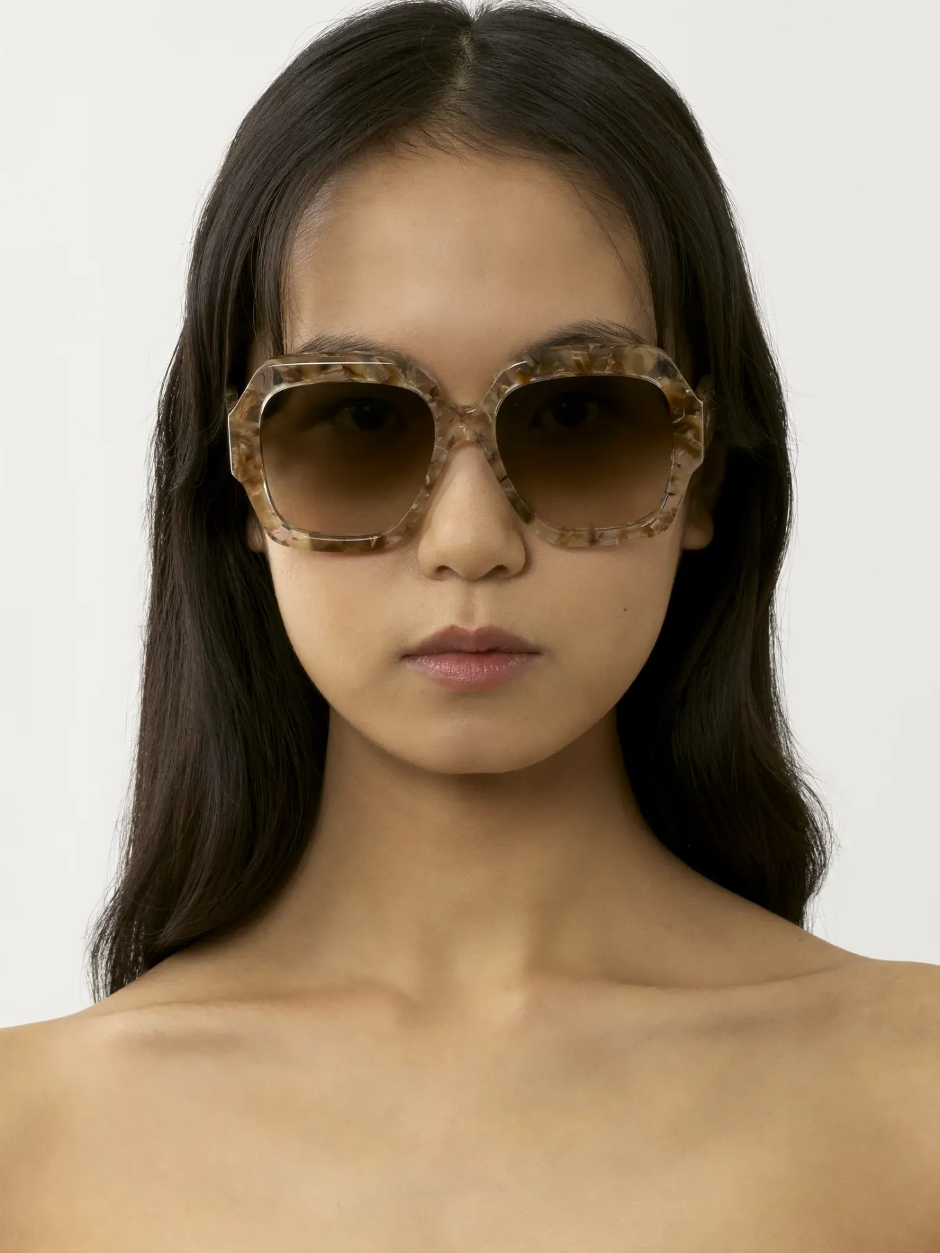Tenues De Plage-Chloé Lunettes De Soleil Gayia Crystal Brown
