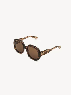 Tenues De Plage-Chloé Lunettes De Soleil Gayia Marble Havana