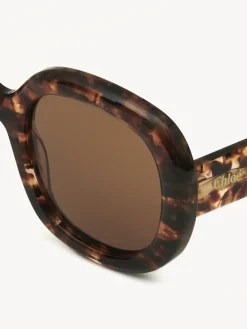 Tenues De Plage-Chloé Lunettes De Soleil Gayia Marble Havana
