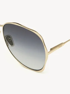 Lunettes De Soleil-Chloé Lunettes De Soleil Honore Gold/Gradient Grey