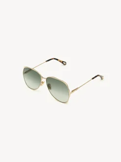 Lunettes De Soleil-Chloé Lunettes De Soleil Honore Gold / Grad Green