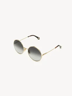 Lunettes De Soleil-Chloé Lunettes De Soleil Honore Gold/Gradient Grey