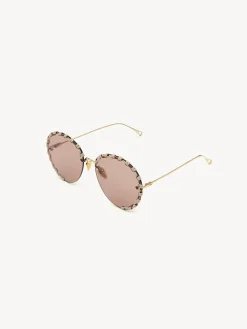 Lunettes De Soleil-Chloé Lunettes De Soleil Idora Gold / Nude