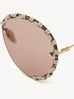 Lunettes De Soleil-Chloé Lunettes De Soleil Idora Gold / Nude