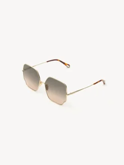 Lunettes De Soleil-Chloé Lunettes De Soleil Joni Brown / Beige