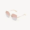 Lunettes De Soleil-Chloé Lunettes De Soleil Joni Coral/Turquoise
