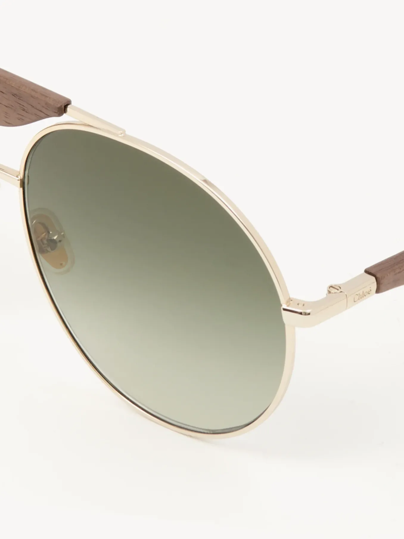 Lunettes De Soleil-Chloé Lunettes De Soleil Pilotes Melia Gradient Green/Brown