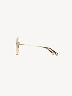 Lunettes De Soleil-Chloé Lunettes De Soleil Poppy Havana / Green Rose