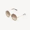 Lunettes De Soleil-Chloé Lunettes De Soleil Poppy Petite Havana / Brown