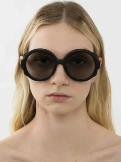 Lunettes De Soleil-Chloé Lunettes De Soleil Rondes Mirtha Noir