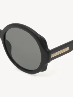 Lunettes De Soleil-Chloé Lunettes De Soleil Rondes Mirtha Noir