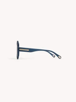 Lunettes De Soleil-Chloé Lunettes De Soleil Rondes Mirtha Bleu