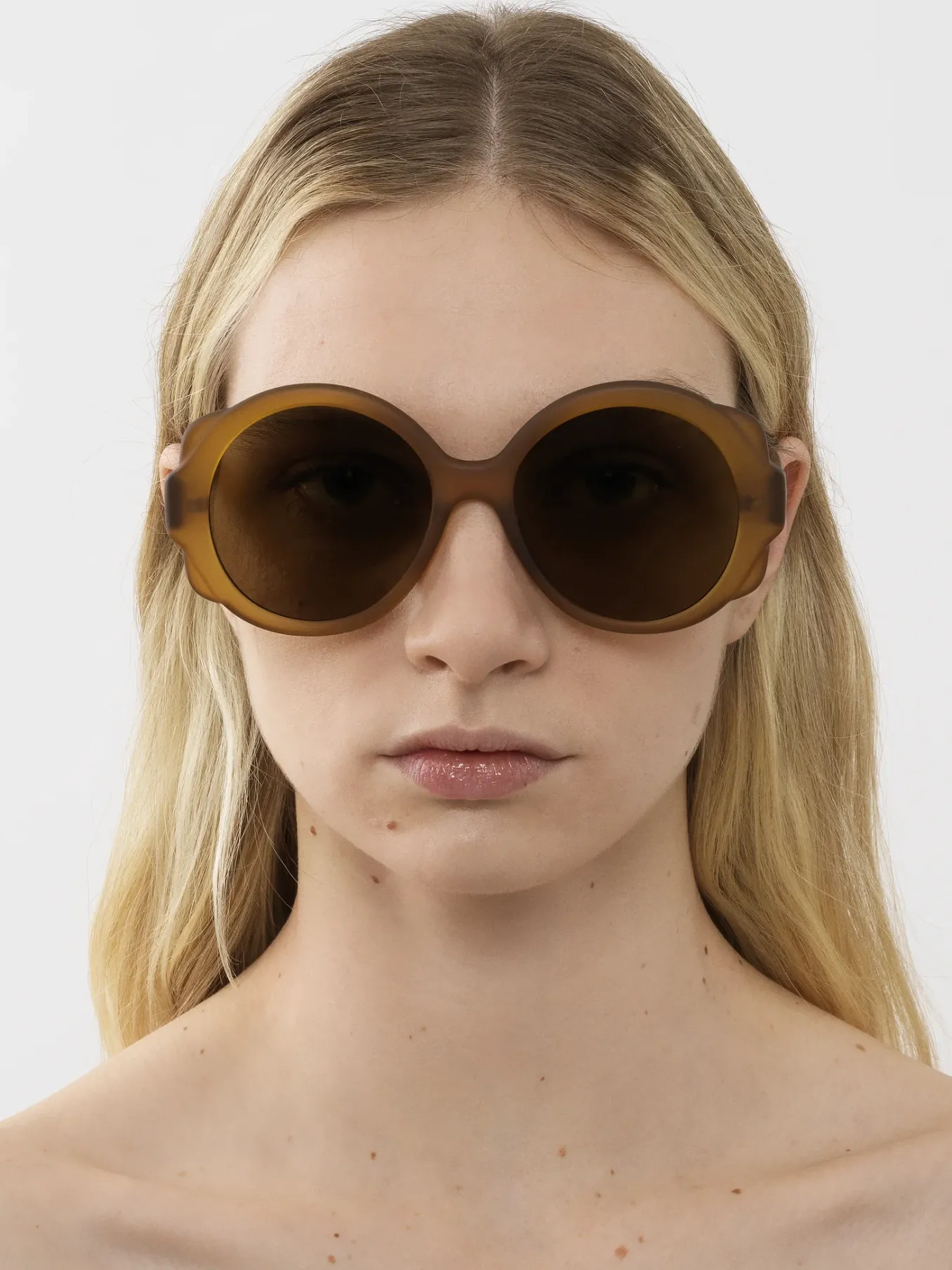 Tenues De Plage-Chloé Lunettes De Soleil Rondes Mirtha Mustard