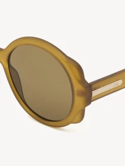 Tenues De Plage-Chloé Lunettes De Soleil Rondes Mirtha Mustard
