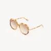 Lunettes De Soleil-Chloé Lunettes De Soleil West Havana Patchwork