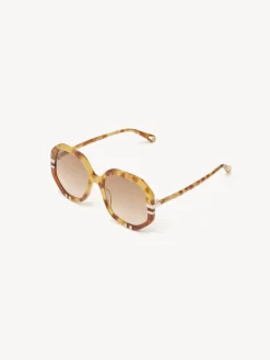 Lunettes De Soleil-Chloé Lunettes De Soleil West Petite Havana Patchwork
