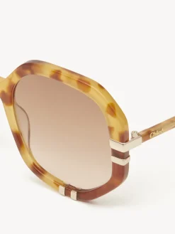 Lunettes De Soleil-Chloé Lunettes De Soleil West Petite Havana Patchwork