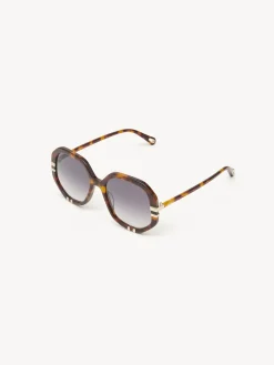 Lunettes De Soleil-Chloé Lunettes De Soleil West Petite Havana / Grad Blue