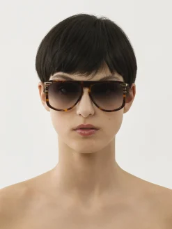 Lunettes De Soleil-Chloé Lunettes De Soleil West Petite Havana / Grad Blue