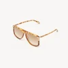 Lunettes De Soleil-Chloé Lunettes De Soleil West Petite Havana Patchwork