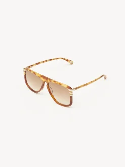 Lunettes De Soleil-Chloé Lunettes De Soleil West Petite Havana Patchwork