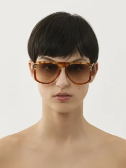Lunettes De Soleil-Chloé Lunettes De Soleil West Petite Havana Patchwork