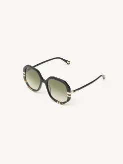 Lunettes De Soleil-Chloé Lunettes De Soleil West Petite Black/Havana