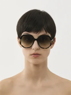 Lunettes De Soleil-Chloé Lunettes De Soleil West Petite Black/Havana