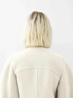 Manteaux-Chloé Manteau Court Manches Arrondies Seedpearl Beige