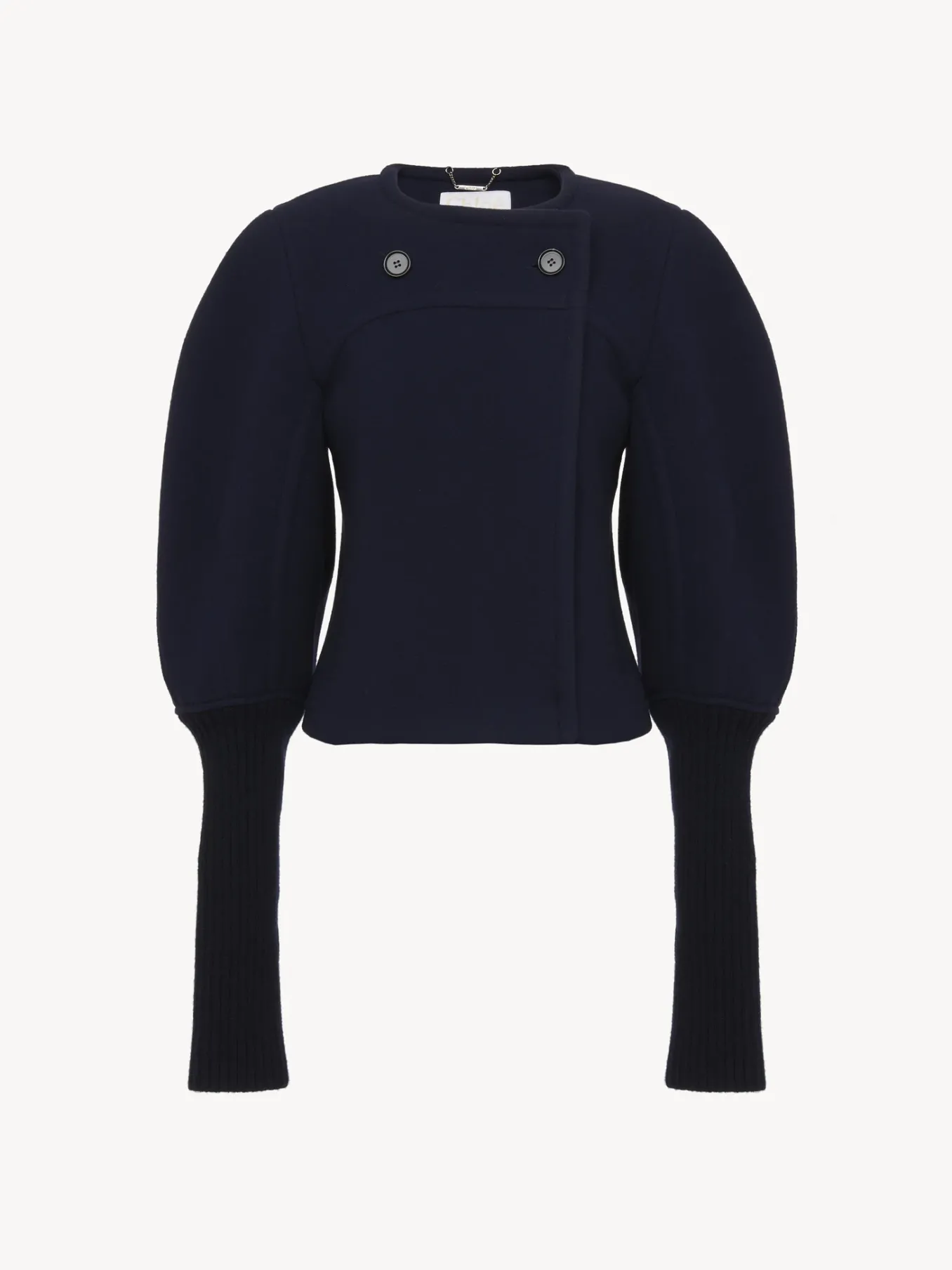 Manteaux-Chloé Manteau Court Manches Arrondies Evening Blue