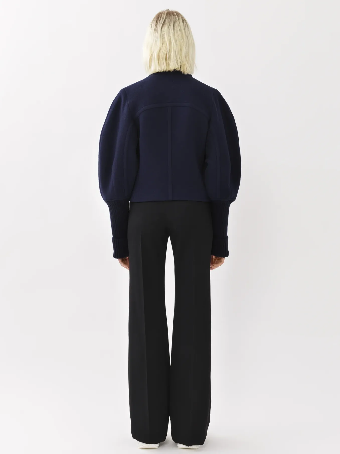 Manteaux-Chloé Manteau Court Manches Arrondies Evening Blue