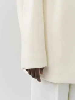 Vestes-Chloé Manteau Court Manches Ballon Eden White