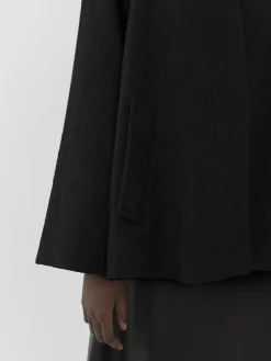 Vestes-Chloé Manteau Court Style Cape Noir
