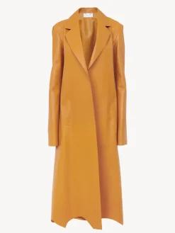 Cuir-Chloé Manteau Croise Sunset Orange