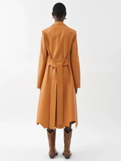 Cuir-Chloé Manteau Croise Sunset Orange