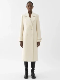 Manteaux-Chloé Manteau Long Croise Eden White